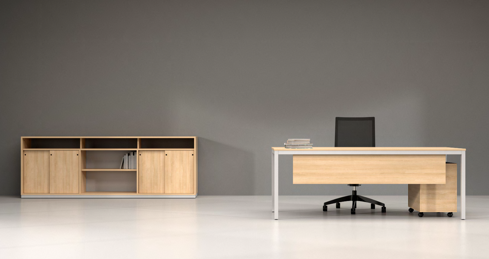 Arm Desk with Credenza