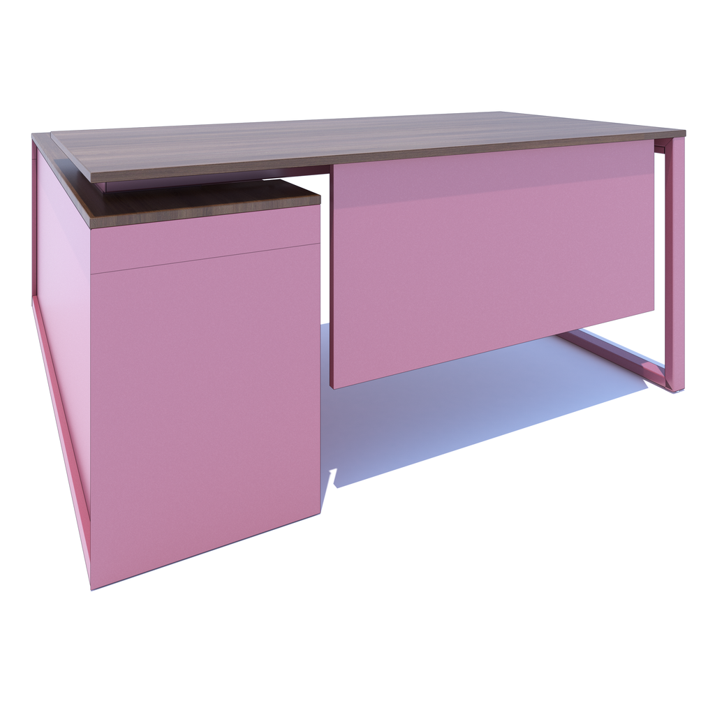 LNO - Desk with Support Credenza