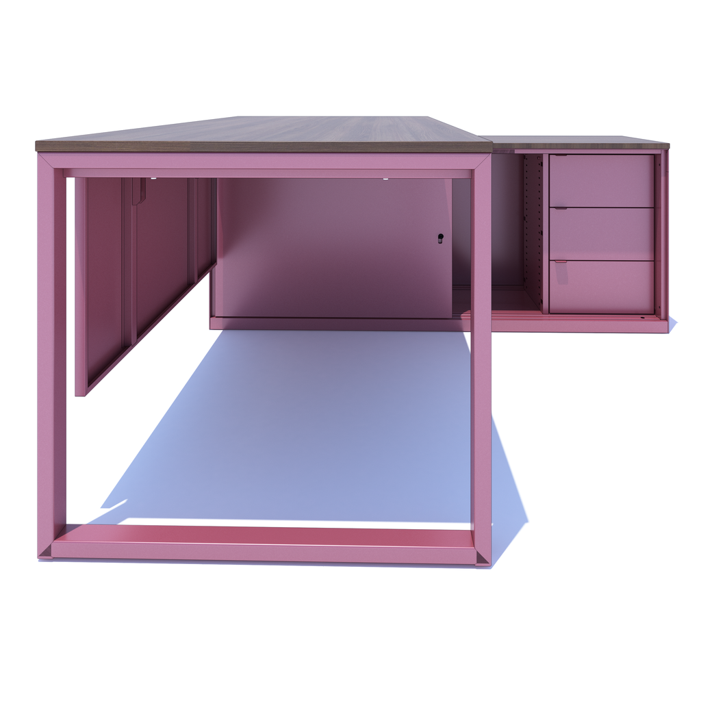 LNO - Desk with Support Credenza