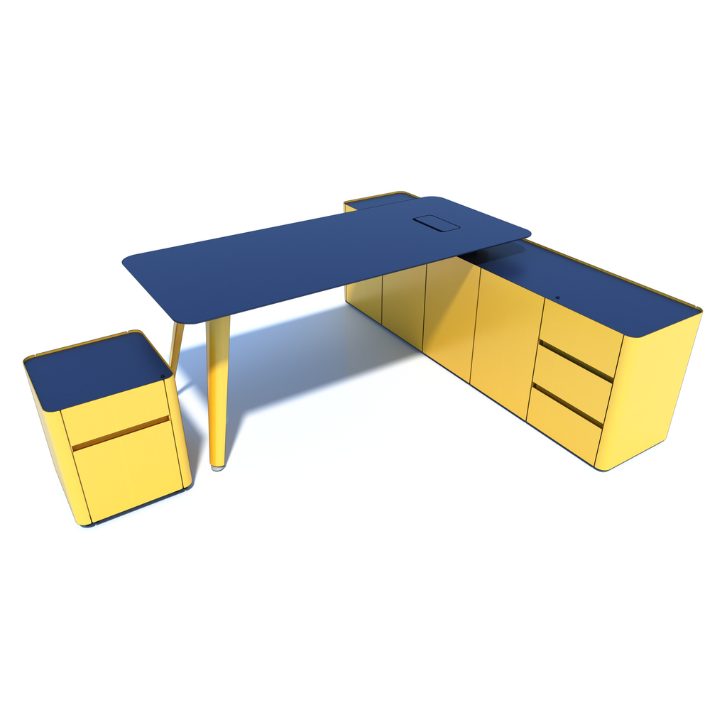 Moov Partner - Desk with Support Credenza