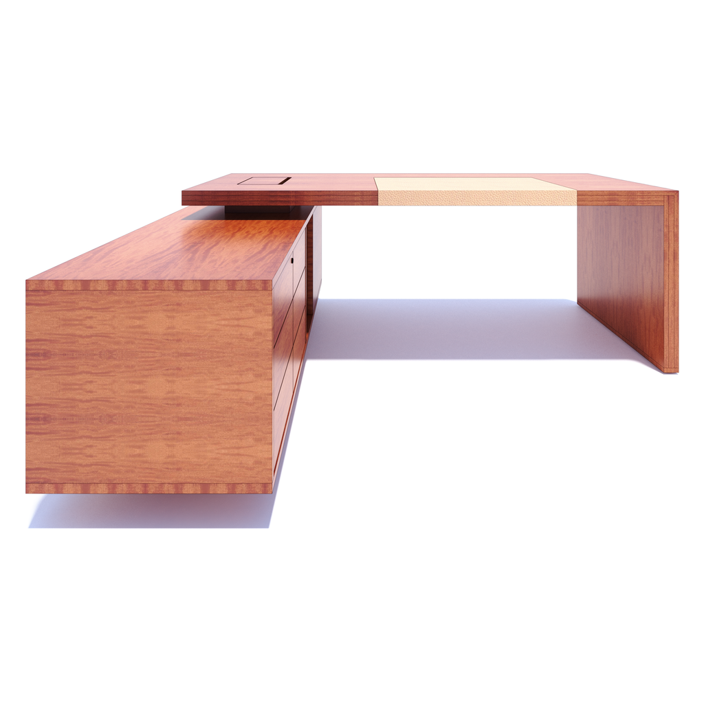 Woody - Desk with Support Credenza