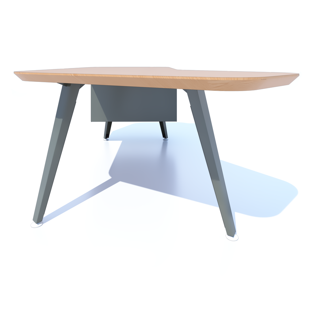 OPE Executive - Boomerang Desk with Support Pedestal