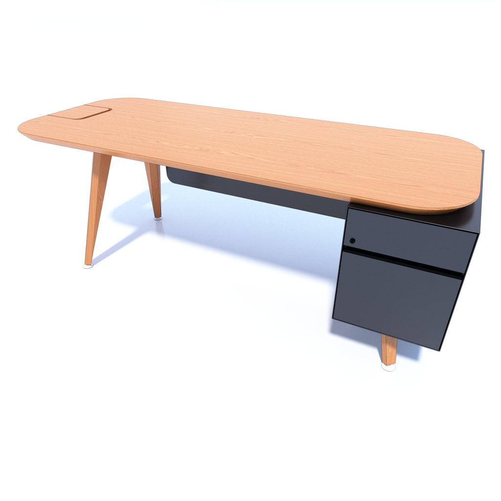 OPE Executive - Rectangular Desk with Support Pedestal