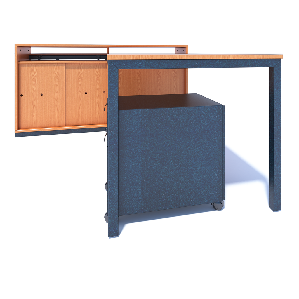 ARM - Two Desks with Support Credenza