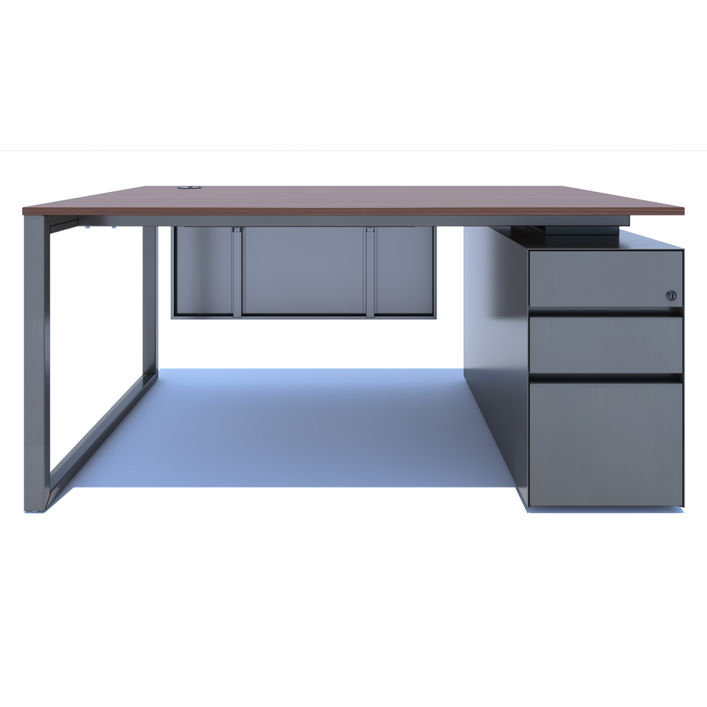 LNO - Desk with Support Pedestal