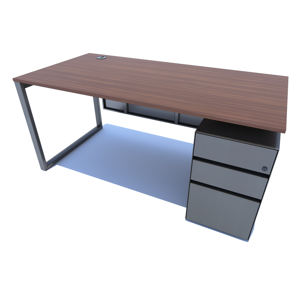 LNO - Desk with Support Pedestal